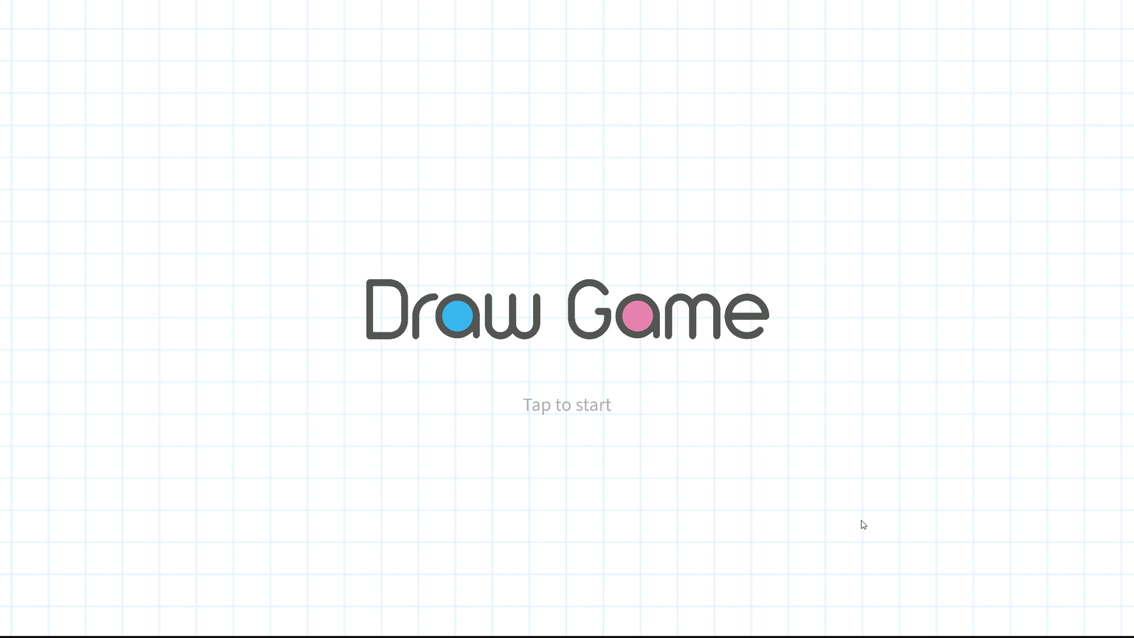 Drawing Game title screen on a paper-grid background.